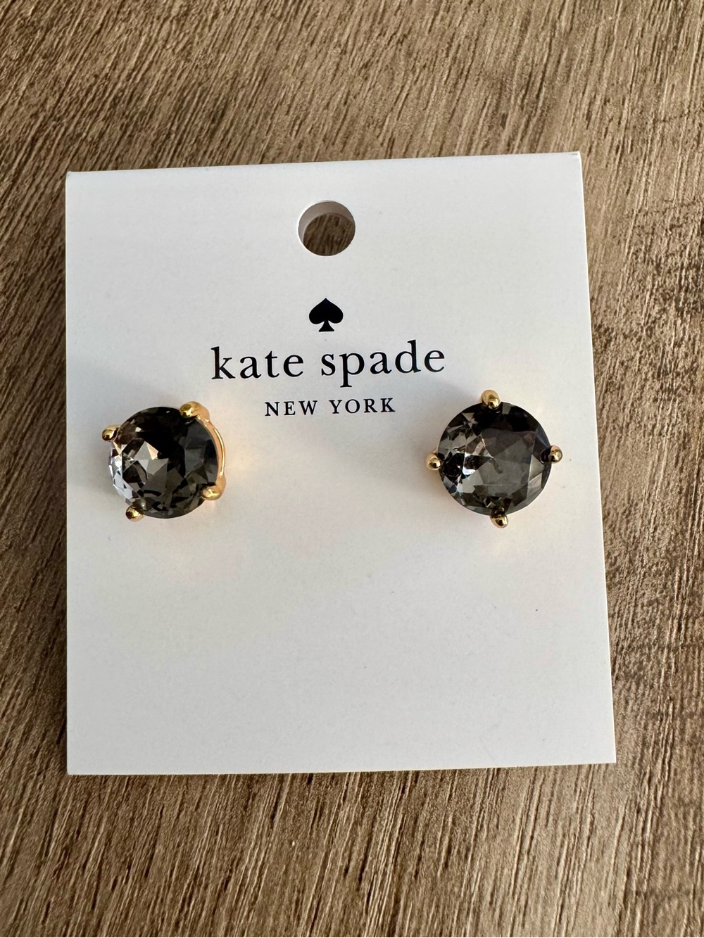 kate spade New York Kids Gold Plated Smoky Stud Earrings